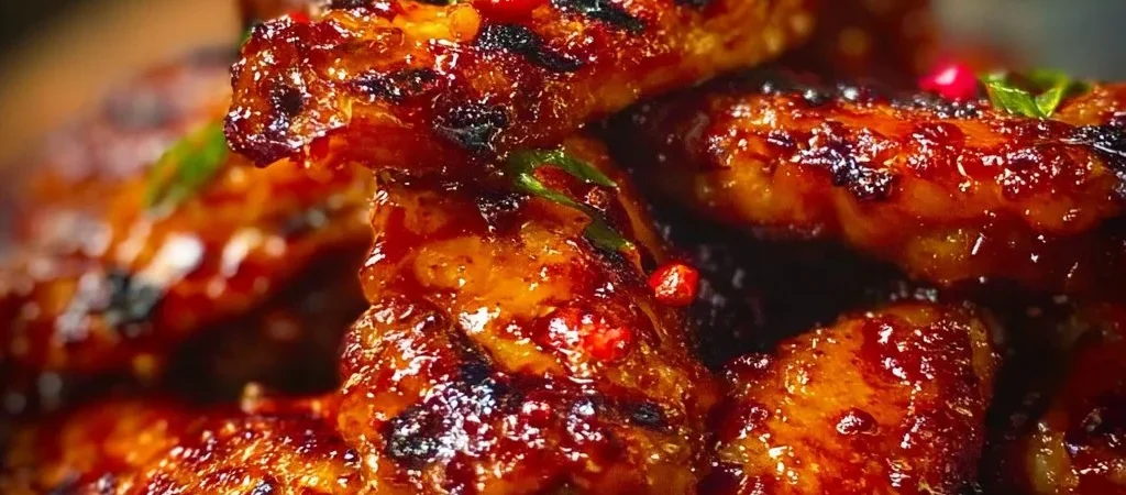 Alette di pollo al forno croccanti al miele barbecue