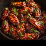 Ali di Pollo Dolce e Piccante succulente e saporite pronte per essere servite.