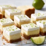 Barrette di Key Lime Pie con lime fresco e base croccante