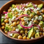 Insalata di Ceci con Feta e Avocado, un piatto fresco e ricco di sapore
