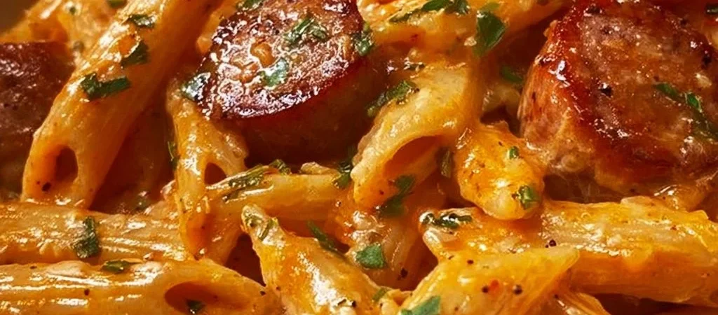One-Pot Creamy Spicy Cajun Sausage Pasta