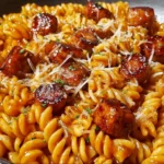 Pasta Salsiccia al Miele BBQ preparata in Pentola Unica, ricetta appetitosa.