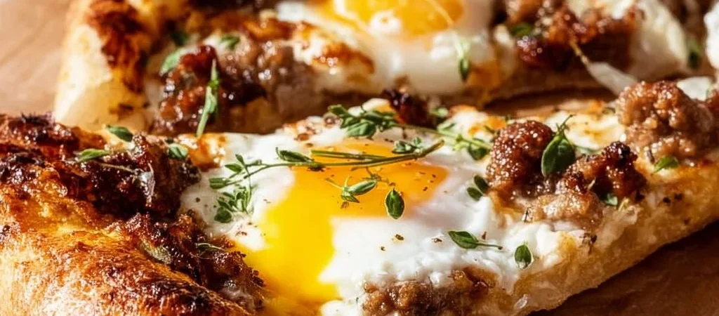 Pizza col Salsiccia per Colazione Saporita e Veloce