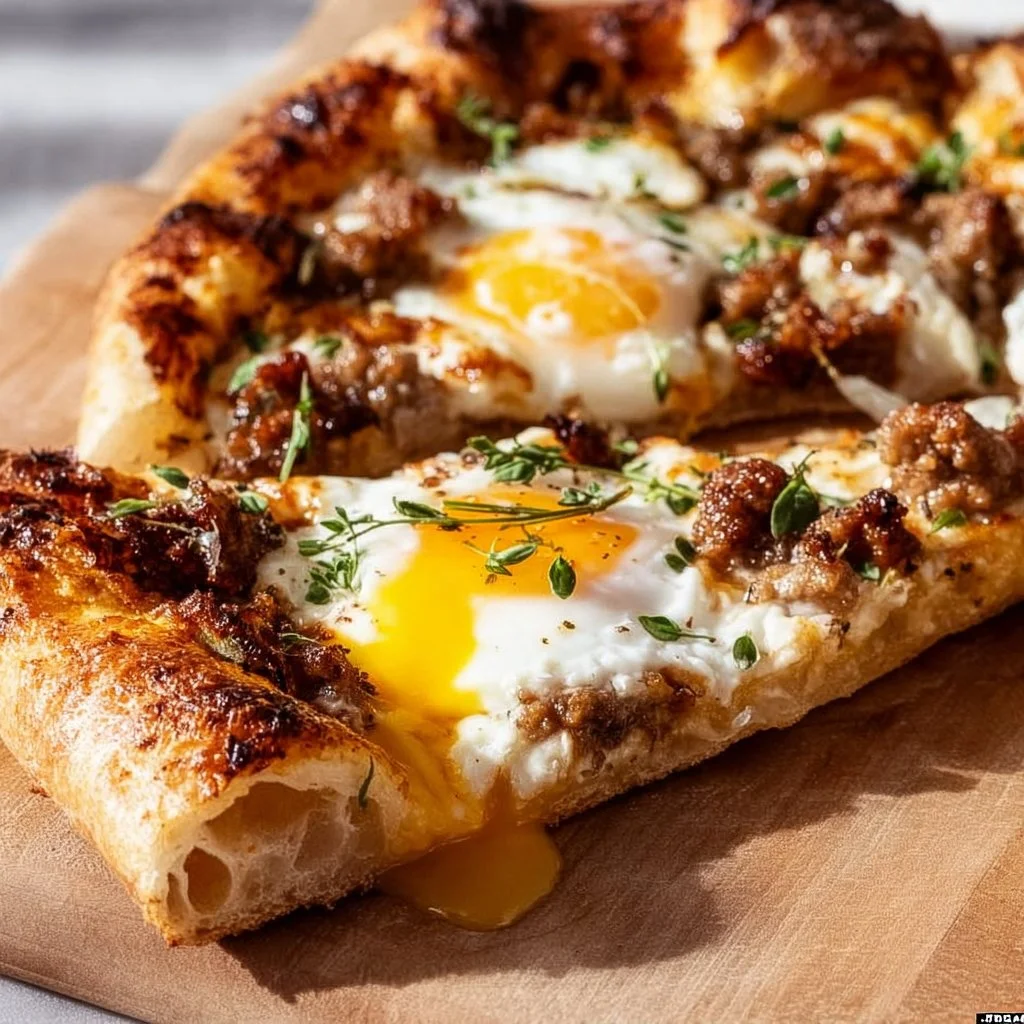 Pizza col Salsiccia per Colazione Saporita e Veloce