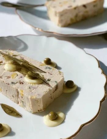Polpettone di tonno alla bolognese servito con patate