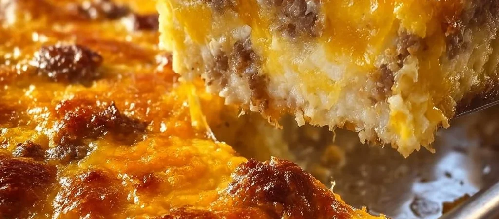 Sausage, Egg, and Cream Cheese Hashbrown Casserole