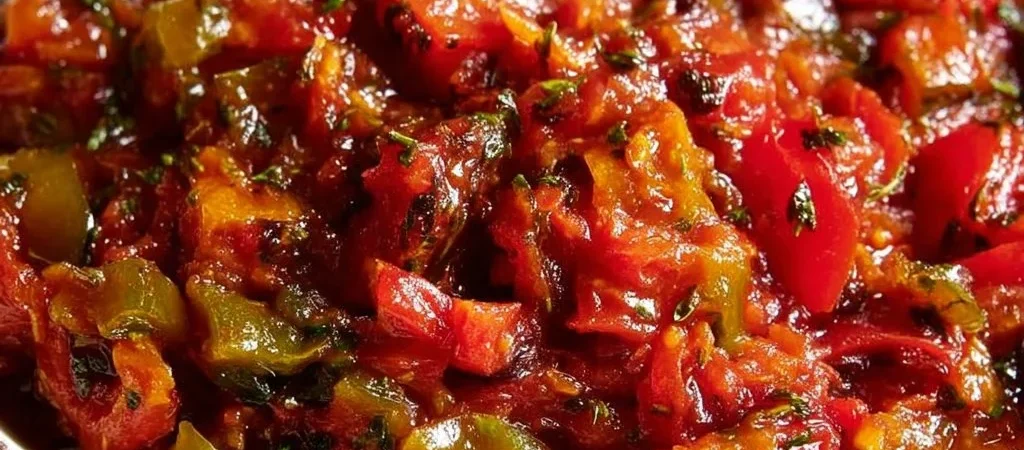 Taktouka (Insalata Marocchina di Pomodoro e Peperoni Arrosto)