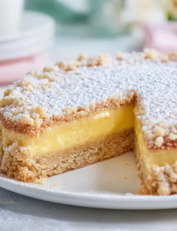 Torta della Nonna Senza Cottura con crema e frutta fresca