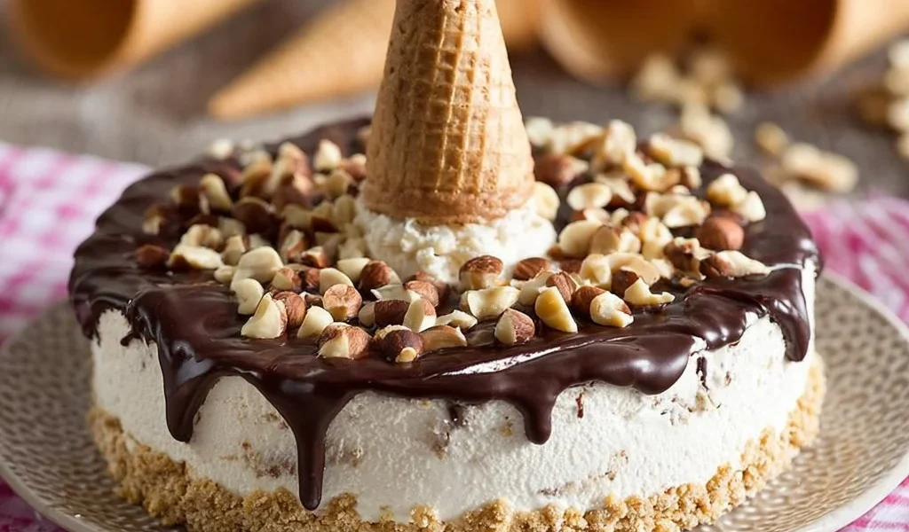 Torta Gelato Cuore di Panna cremosa e facile da preparare