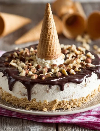 Torta Gelato Cuore di Panna cremosa e facile da preparare