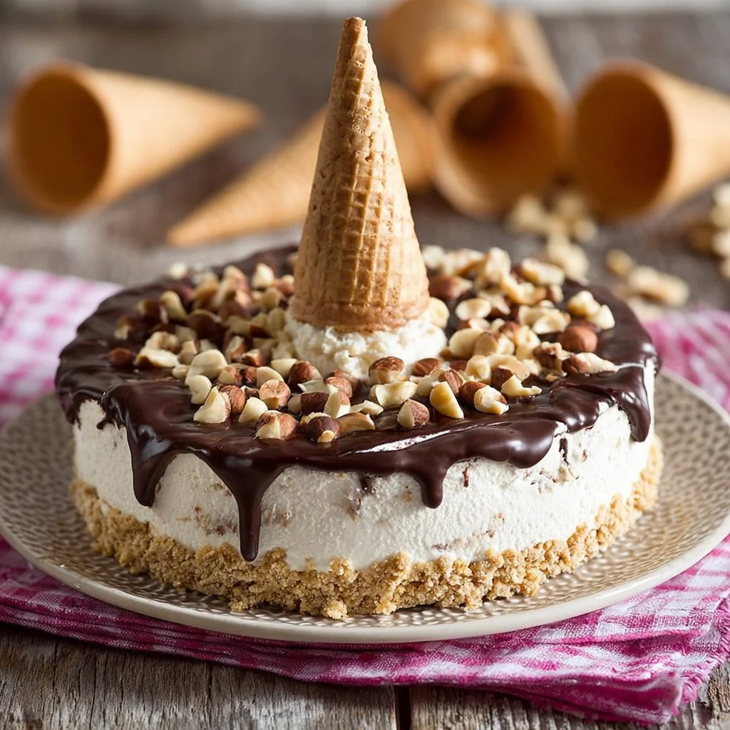 Torta Gelato Cuore di Panna cremosa e facile da preparare