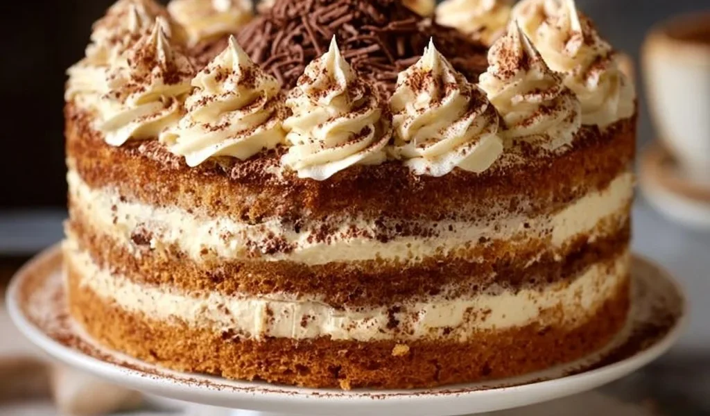 Un dolce caffè delizioso e cremoso servito in una tazza elegante