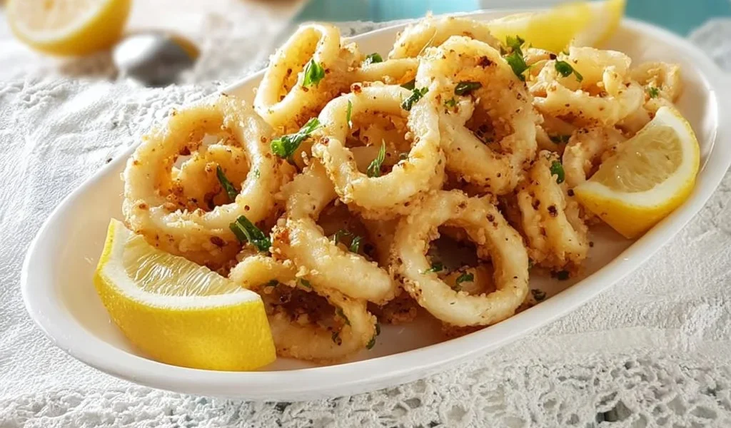 Anelli di calamari gratinati al forno croccanti e deliziosi