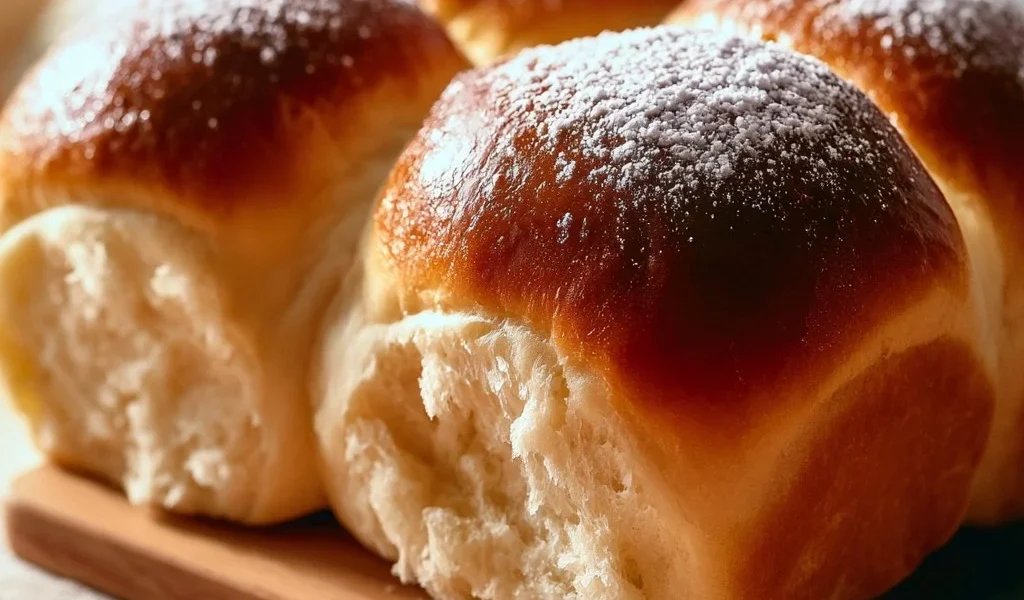 Brioche Nuvole di Paradiso fresca e soffice su un piatto elegante