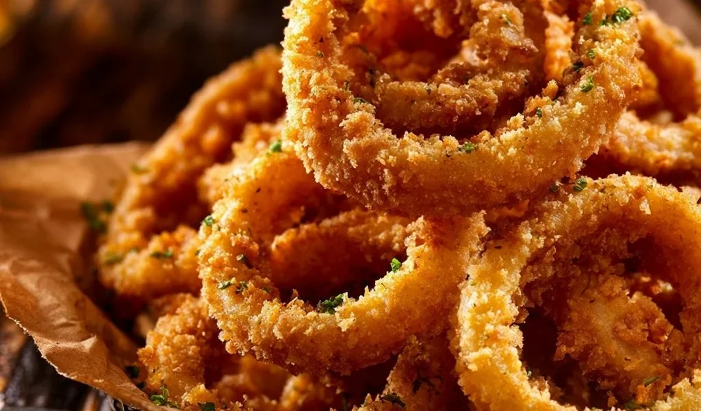 Calamari croccanti fritti serviti con salsa