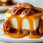 Delizioso cheesecake al caramello salato con topping croccante