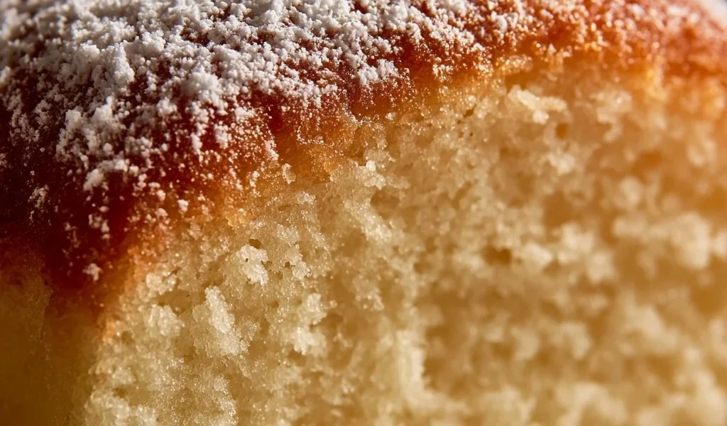 Ciambella super soffice con yogurt greco su un piatto decorativo