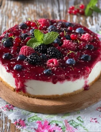 Ricette cheesecake leggera e torta estiva ai frutti di bosco.
