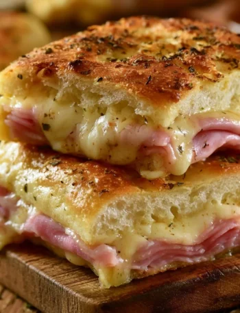 Focaccia Ripiena di Cotto e Provola, un piatto gustoso e tradizionale italiano.
