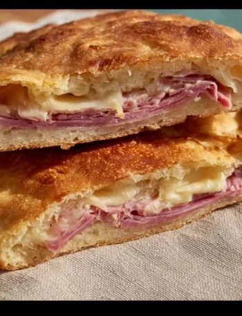 Focaccia soffice ripiena con ingredienti freschi e gustosi
