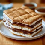 Deliziosa mattonella nutella decorata con cioccolato e nocciole