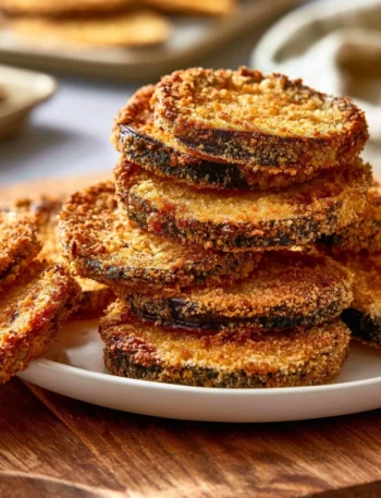 Melanzane al forno gustose e saporite pronte da servire.