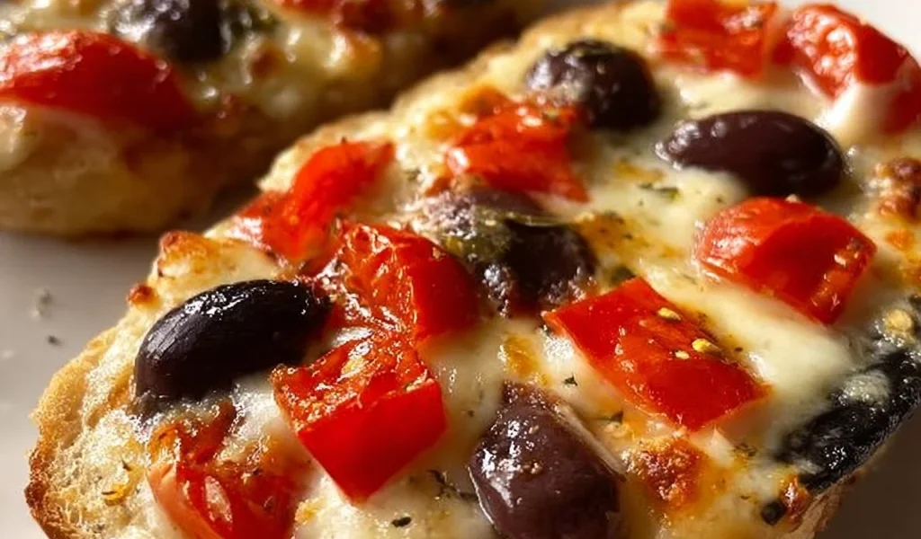 Piatto di melanzane al forno appena sfornate con formaggio e pomodoro