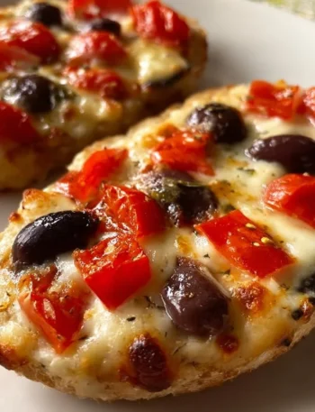 Piatto di melanzane al forno appena sfornate con formaggio e pomodoro