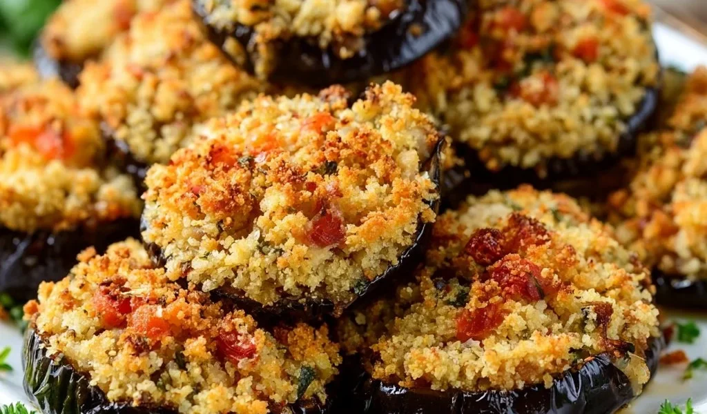 Melanzane gratinate al forno con formaggio e spezie