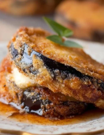 Melanzane in carrozza fritte con mozzarella e pane croccante