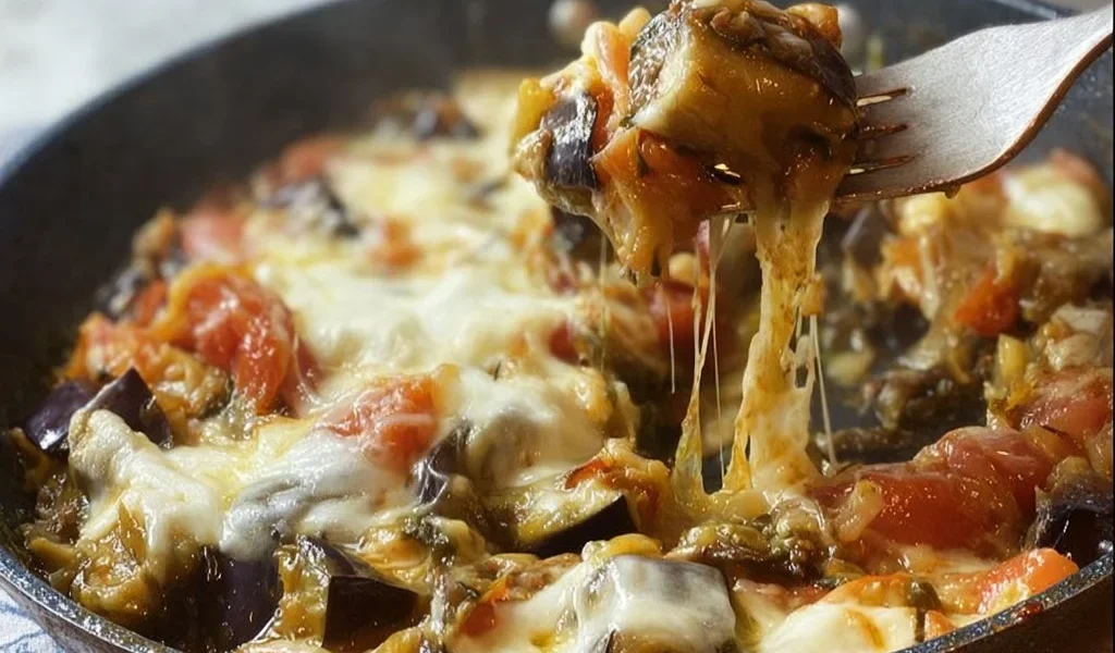 Melanzane in padella cucinate con olio d'oliva e spezie