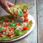 Pizza di Zucchine fresca e deliziosa, ricetta italiana con zucchine