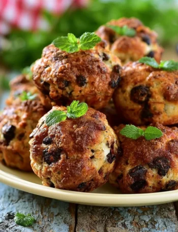 Polpette di Melanzane al Forno servite in un piatto