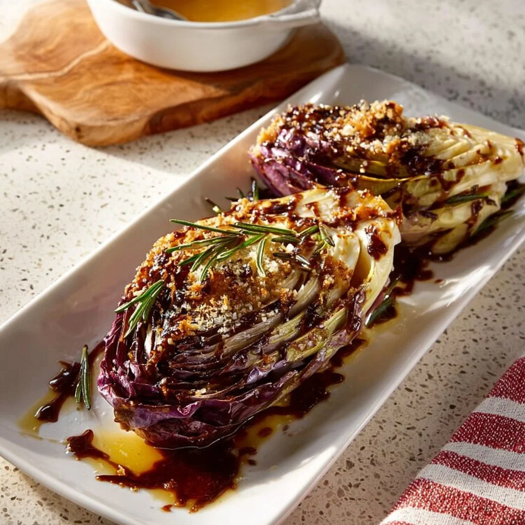 Radicchio in padella con pangrattato croccante