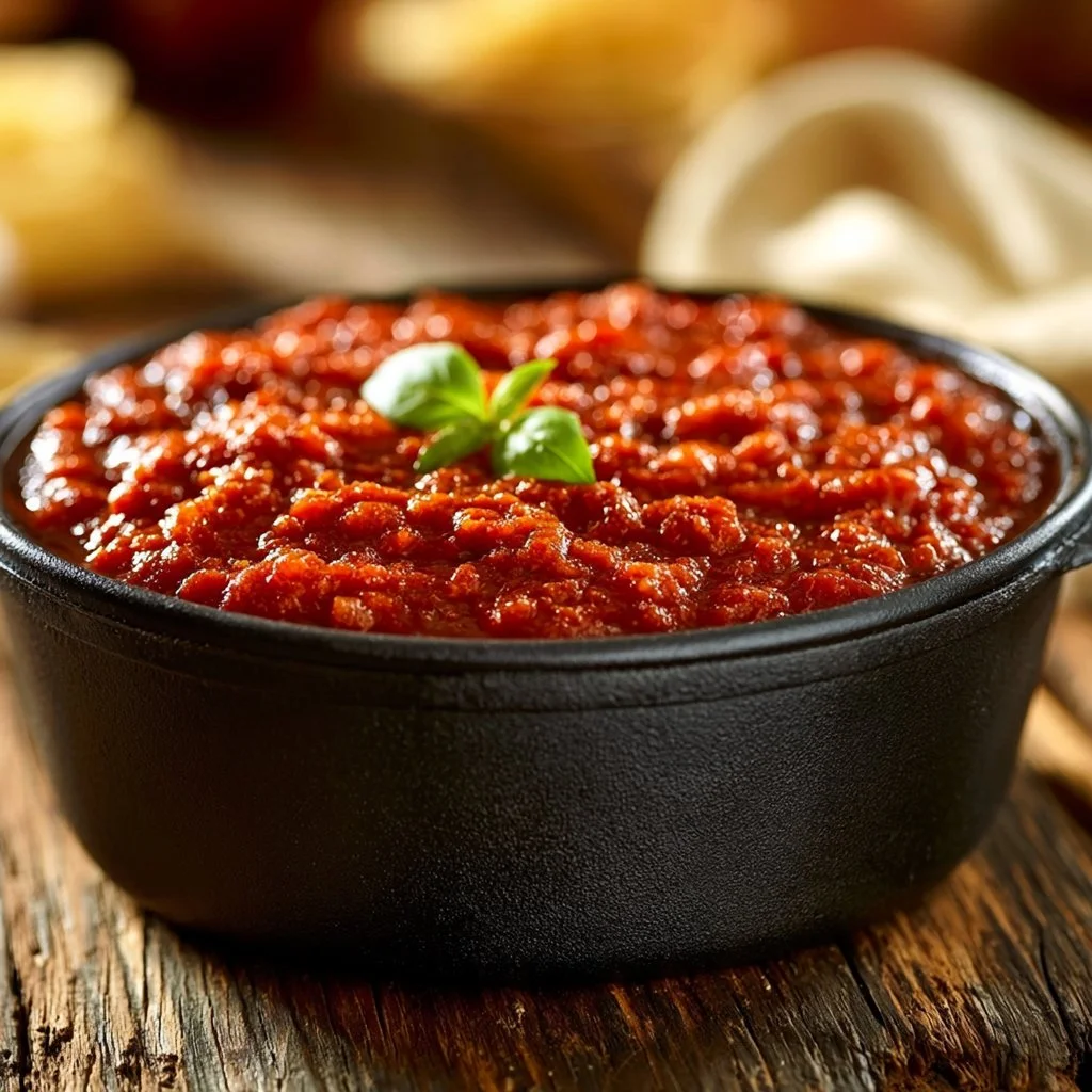 Piatto di ragù di carne semplice e perfetto con ingredienti freschi