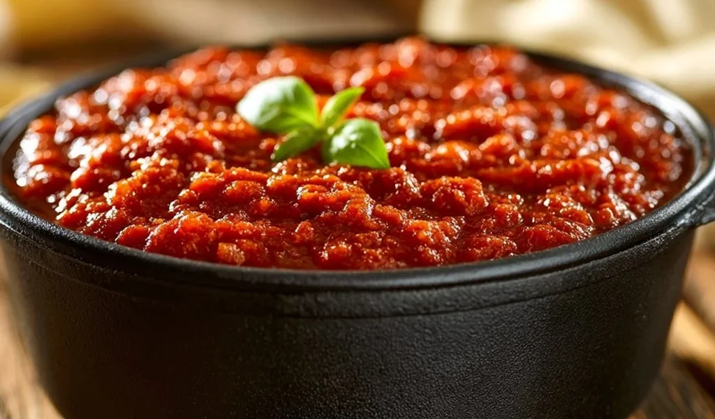Ragù di carne semplice e perfetto, piatto tipico della cucina italiana.