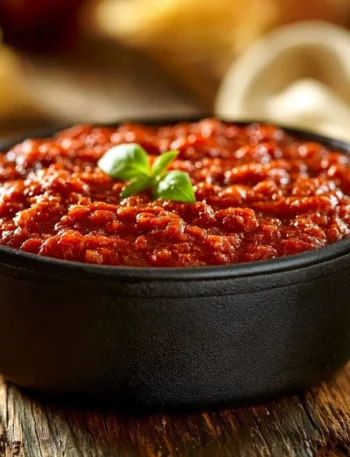 Ragù di carne semplice e perfetto, piatto tipico della cucina italiana.