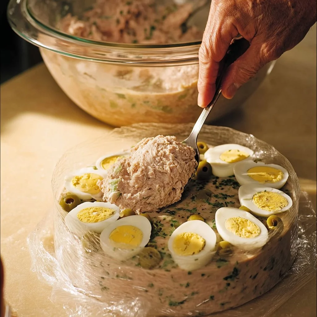 Sformato freddo di patate con tonno e maionese
