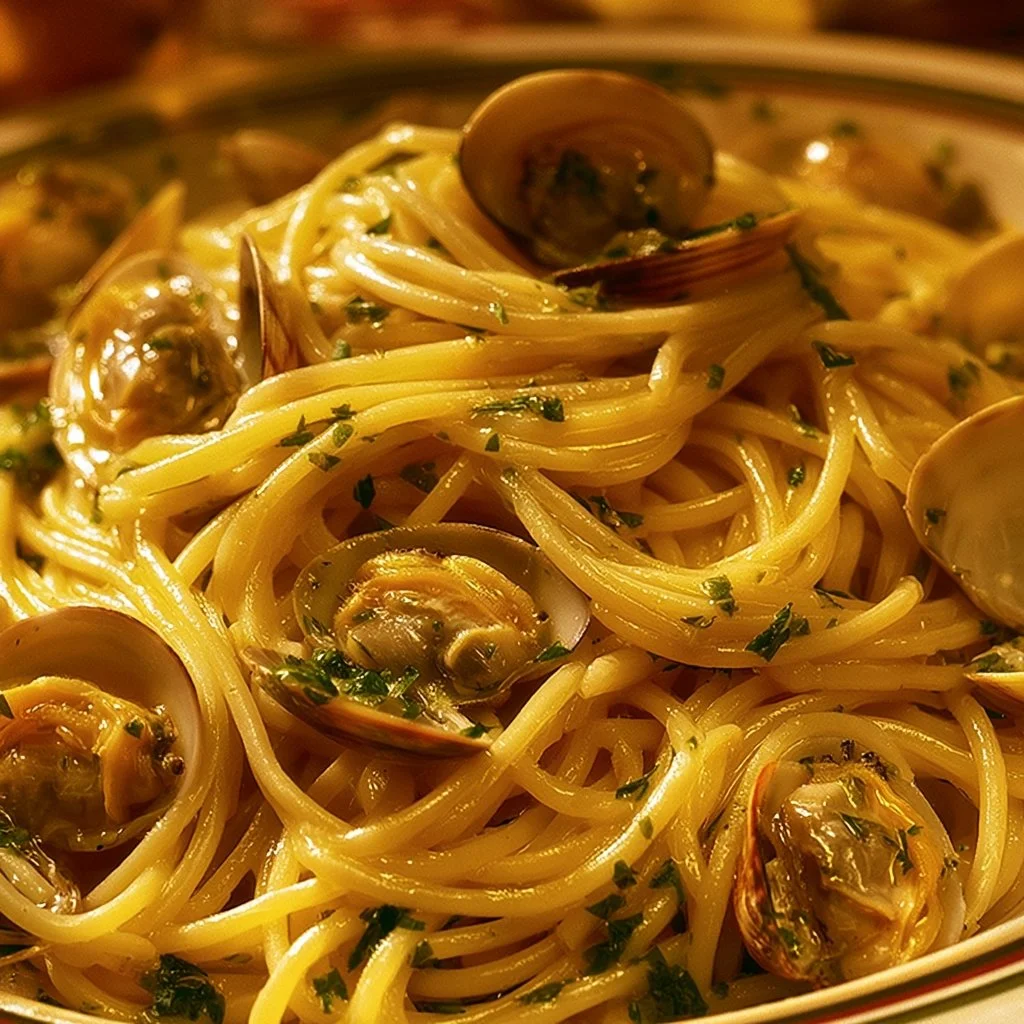 Spaghetti cremosi alle vongole veraci