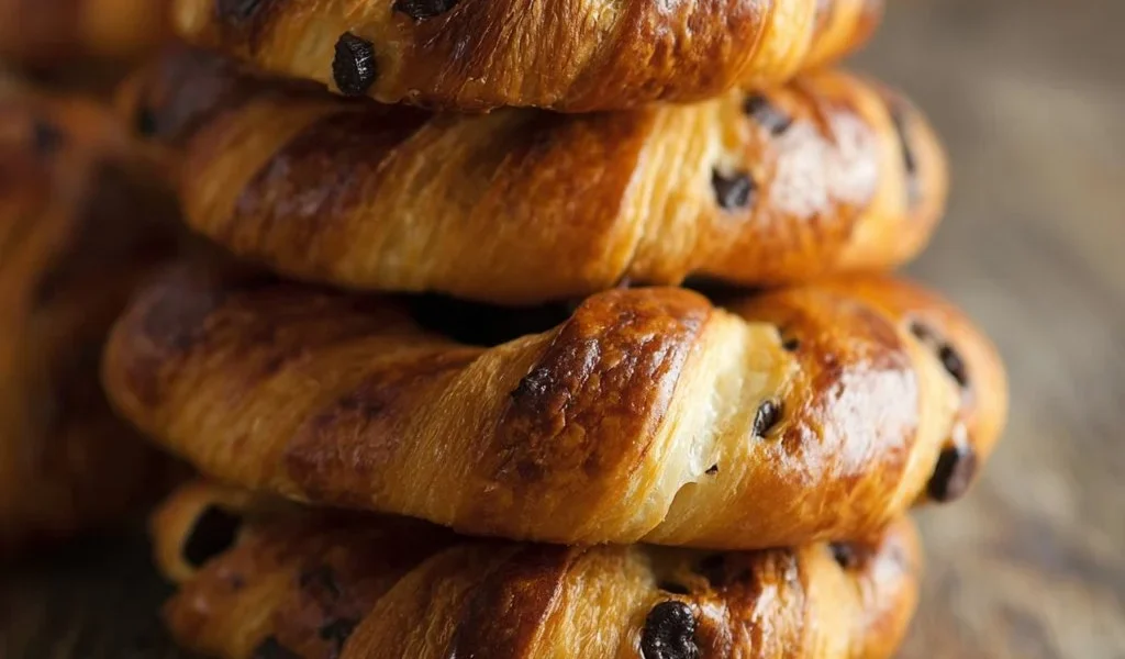 Torcetti al cioccolato freschi e deliziosi, pronti per essere gustati.