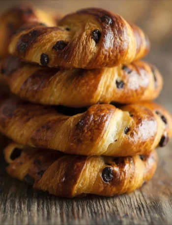 Torcetti al cioccolato freschi e deliziosi, pronti per essere gustati.