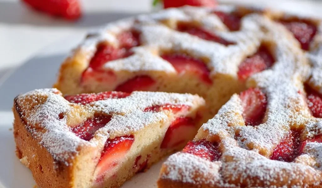 Torta fragole pronta in 5 minuti, dolce fresco e veloce