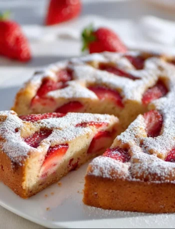 Torta fragole pronta in 5 minuti, dolce fresco e veloce