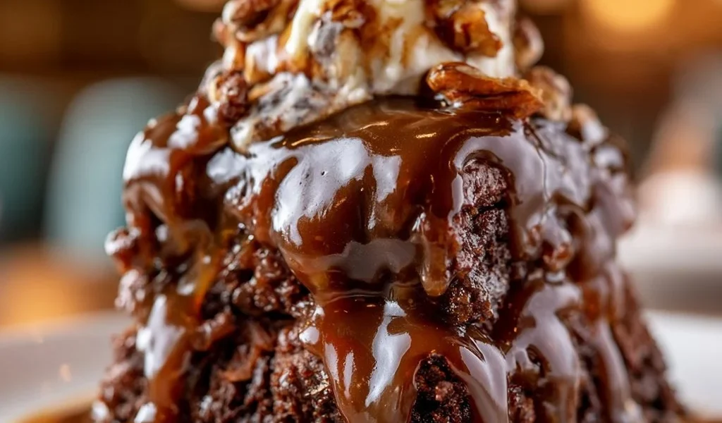 Torta di Fango ricca di cioccolato e decorata con crema