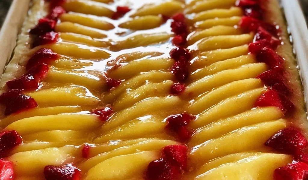 Torta di Mele e Fragole appena sfornata, dolce e invitante