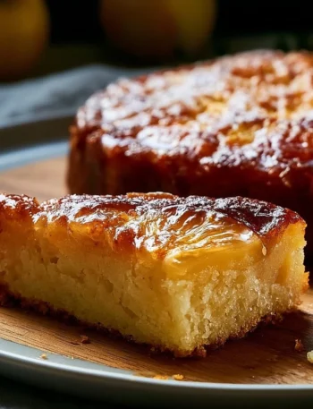 Fetta di torta di mele e limone su un piatto decorativo