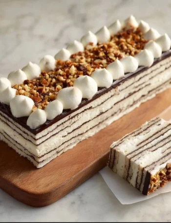 Torta Viennetta fatta in casa con strati cremosi e croccanti