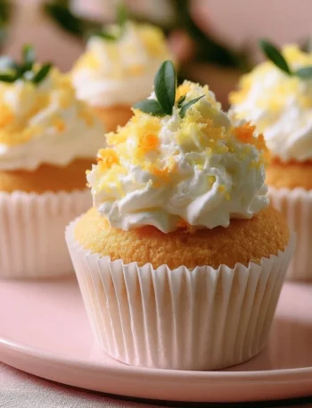 Tortini Mimosa dessert con crema e decorazioni floreali
