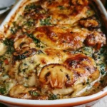 Bake di Pollo Cowboy con Spinaci e Funghi - ricetta facile e gustosa