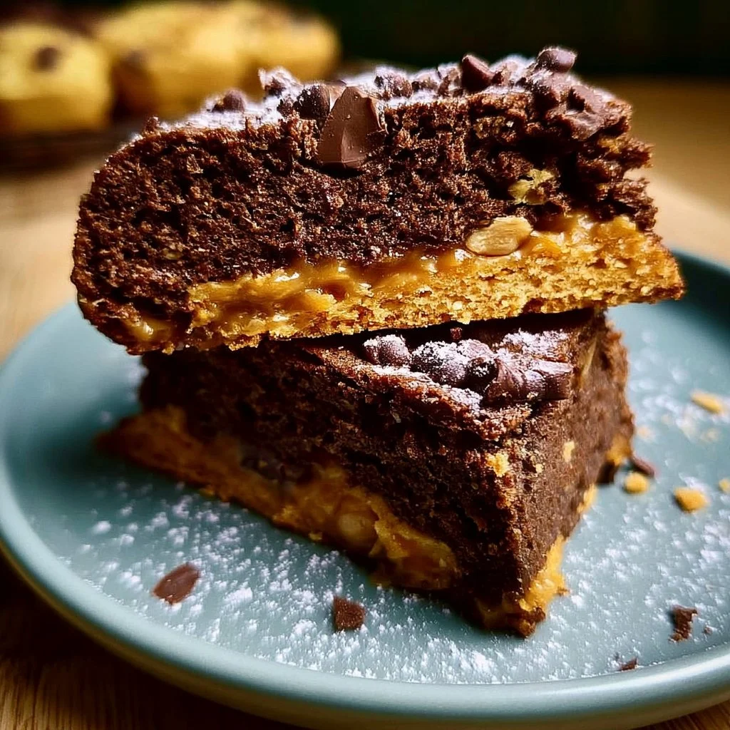 Biscotti al caramello e cioccolato serviti su un piatto